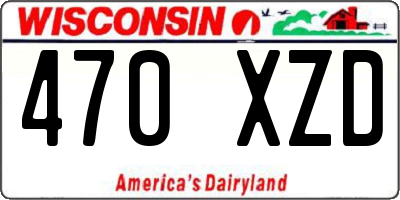 WI license plate 470XZD