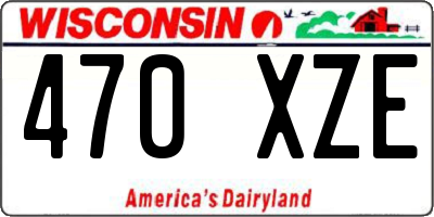 WI license plate 470XZE