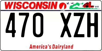 WI license plate 470XZH