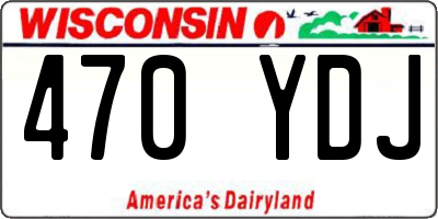 WI license plate 470YDJ