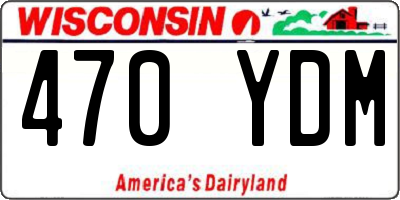 WI license plate 470YDM