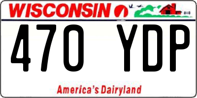 WI license plate 470YDP