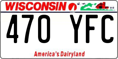 WI license plate 470YFC