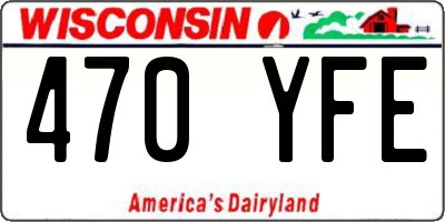 WI license plate 470YFE