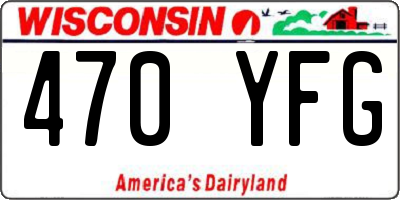 WI license plate 470YFG