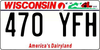 WI license plate 470YFH