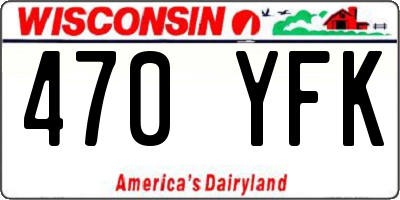 WI license plate 470YFK