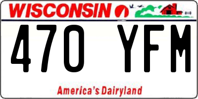 WI license plate 470YFM