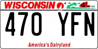 WI license plate 470YFN