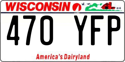 WI license plate 470YFP