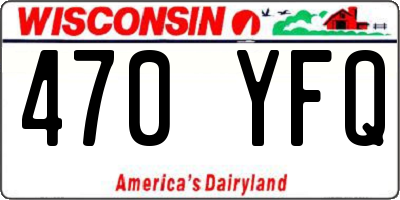 WI license plate 470YFQ