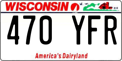 WI license plate 470YFR