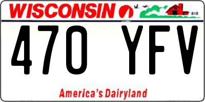 WI license plate 470YFV