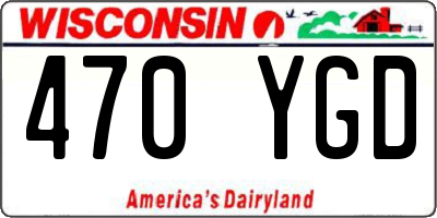 WI license plate 470YGD