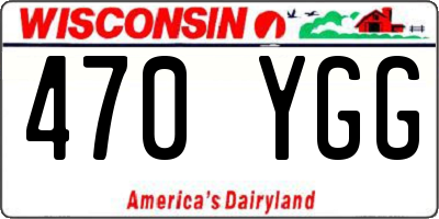 WI license plate 470YGG