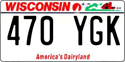 WI license plate 470YGK