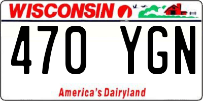 WI license plate 470YGN