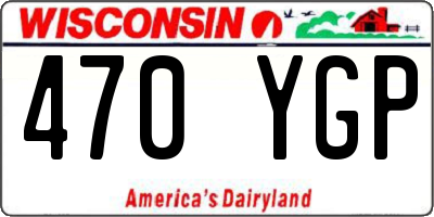 WI license plate 470YGP