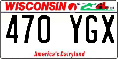 WI license plate 470YGX