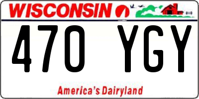 WI license plate 470YGY