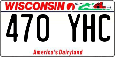 WI license plate 470YHC
