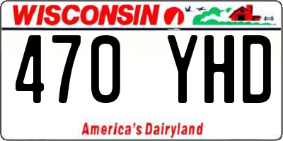 WI license plate 470YHD