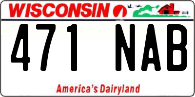 WI license plate 471NAB