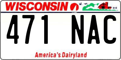 WI license plate 471NAC