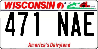 WI license plate 471NAE