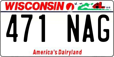 WI license plate 471NAG