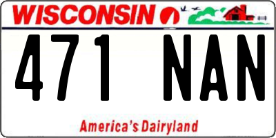 WI license plate 471NAN