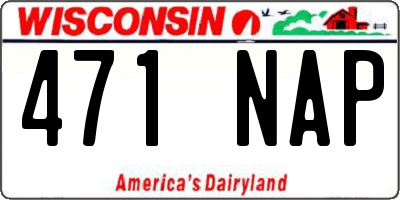 WI license plate 471NAP