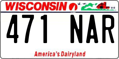 WI license plate 471NAR
