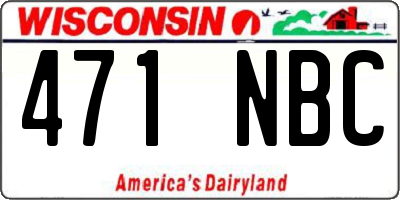 WI license plate 471NBC