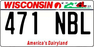 WI license plate 471NBL