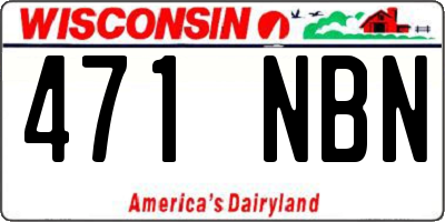 WI license plate 471NBN
