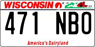WI license plate 471NBO