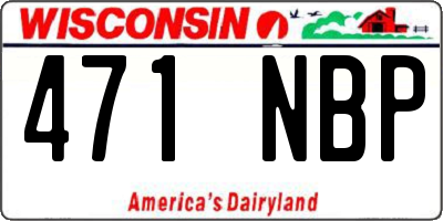 WI license plate 471NBP