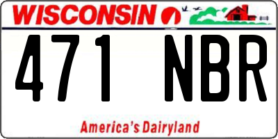 WI license plate 471NBR