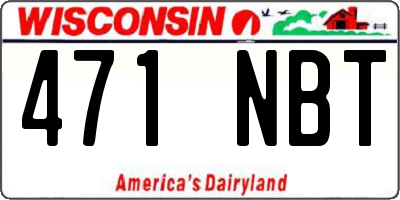 WI license plate 471NBT
