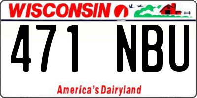 WI license plate 471NBU