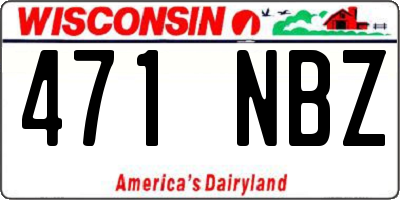 WI license plate 471NBZ