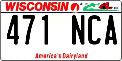 WI license plate 471NCA