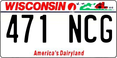 WI license plate 471NCG