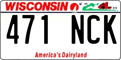 WI license plate 471NCK