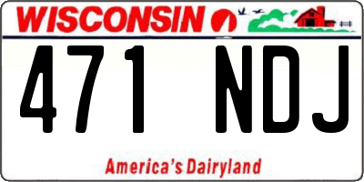 WI license plate 471NDJ