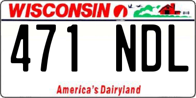 WI license plate 471NDL