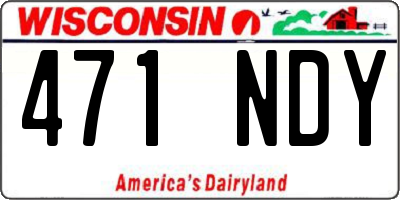 WI license plate 471NDY