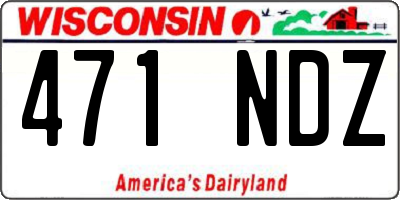 WI license plate 471NDZ