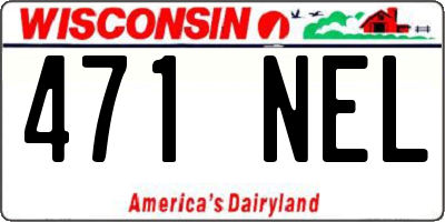 WI license plate 471NEL
